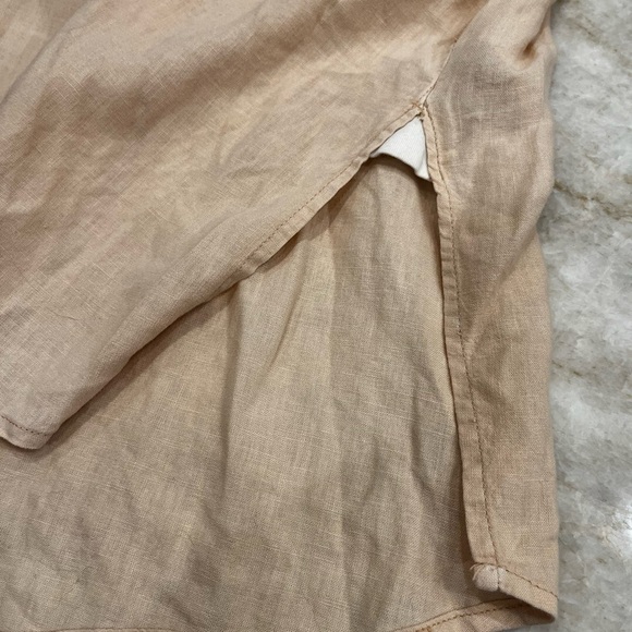 Free People Keep It Simple Oversized Button Down Shirt Shell Pink Size Medium - Picture 8 of 14